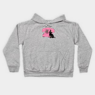 World Domination Black Cat in pink Kids Hoodie